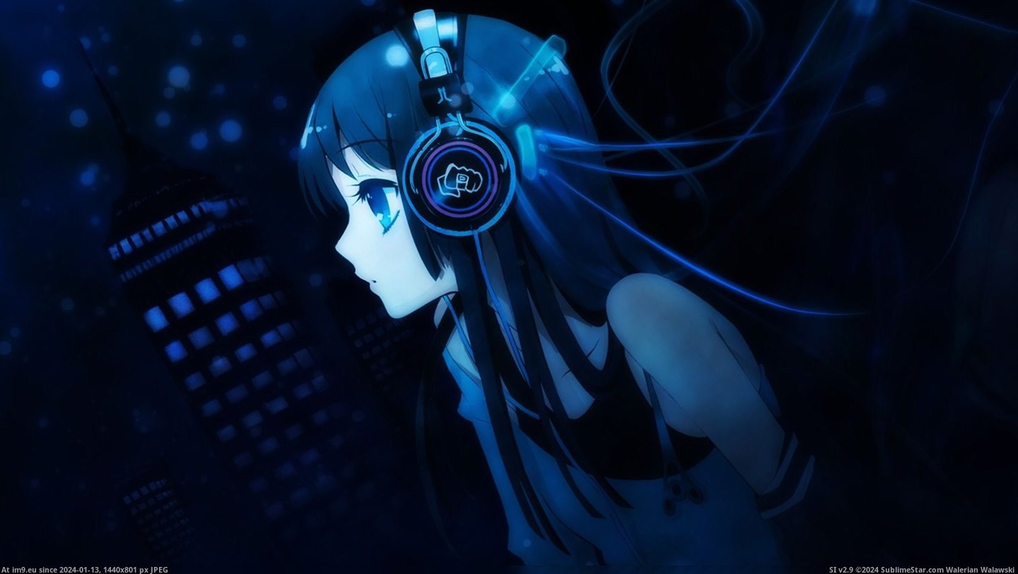 14177 1 Other Anime Anime Girls Headphones (HD) (in HD Wallpapers - anime, games and abstract art/3D backgrounds)