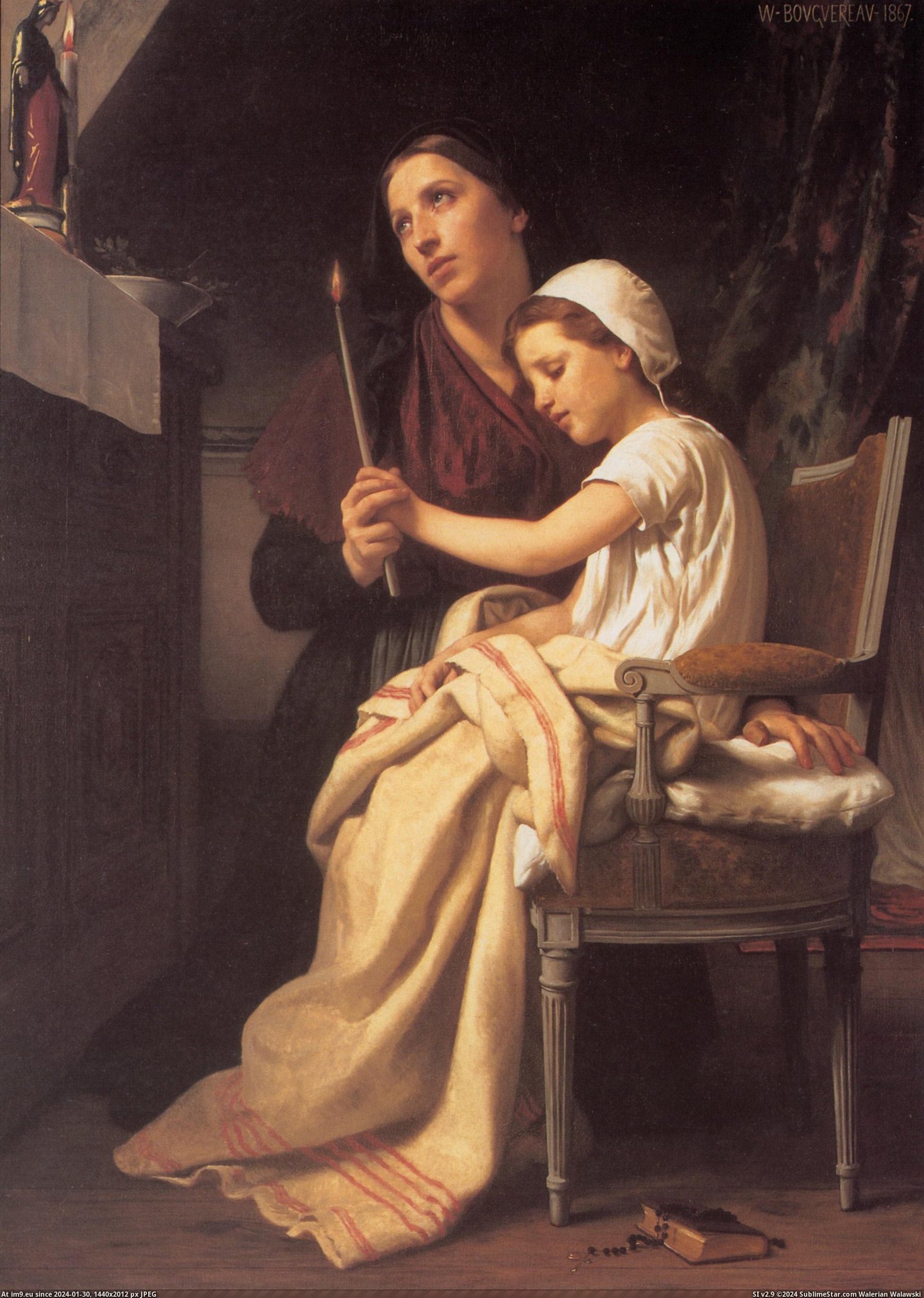 (1867) Le Voeu - William Adolphe Bouguereau (in William Adolphe Bouguereau paintings (1825-1905))