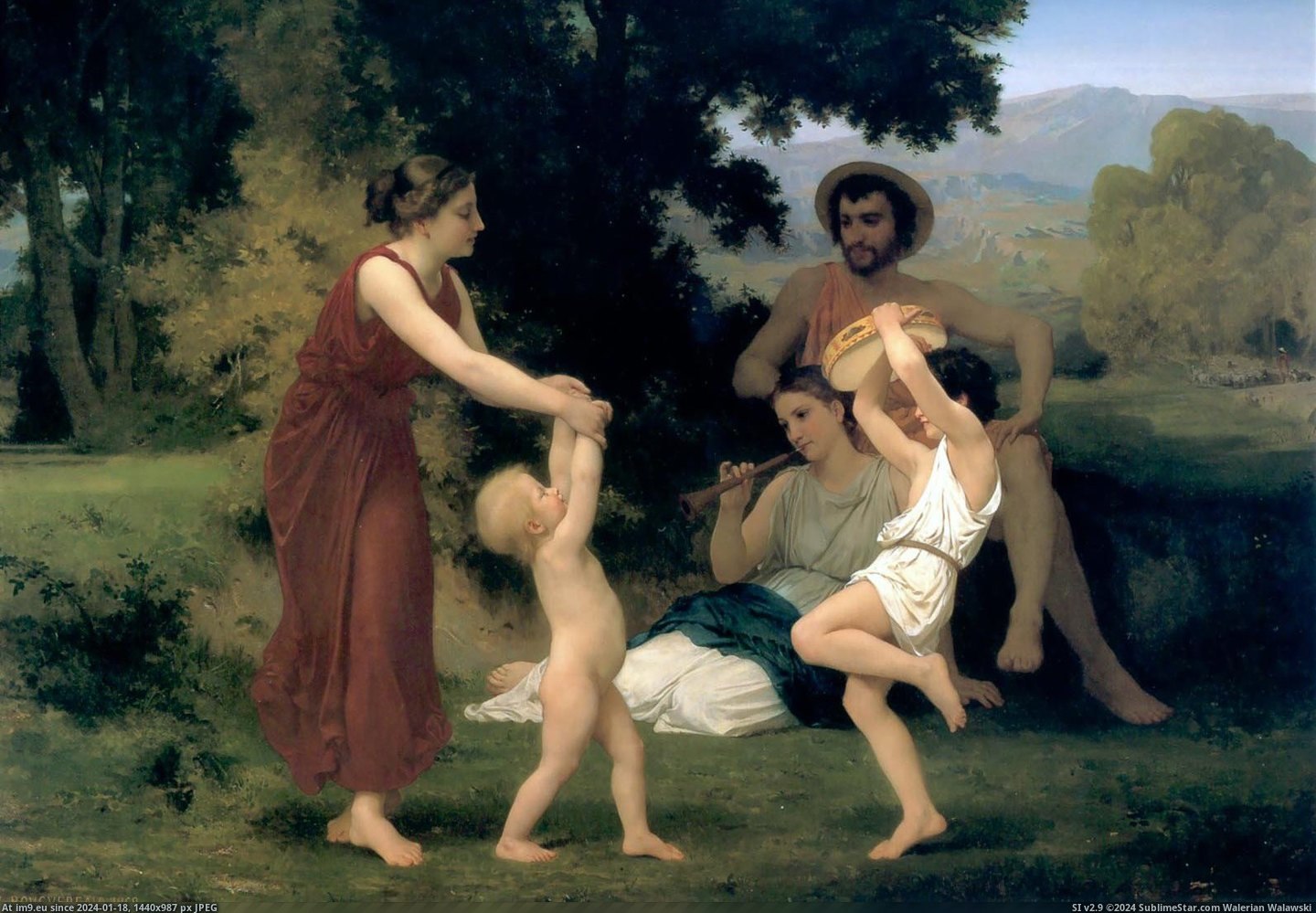 (1868) Pastorale - William Adolphe Bouguereau (in William Adolphe Bouguereau paintings (1825-1905))