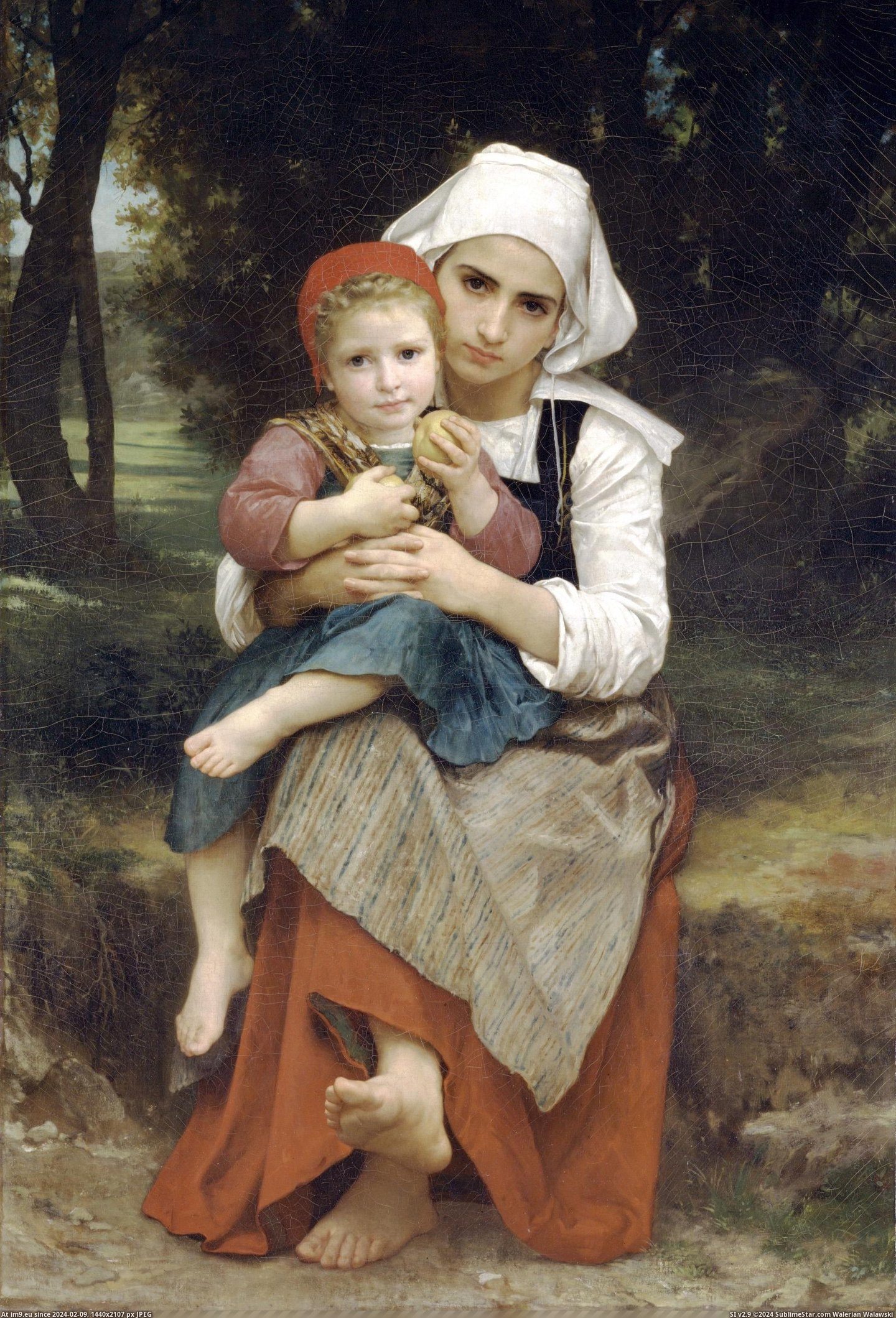 (1871) Frere Et Sour Bretons - William Adolphe Bouguereau (in William Adolphe Bouguereau paintings (1825-1905))