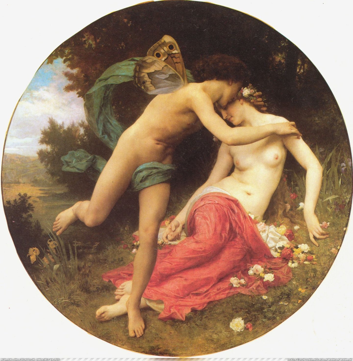 (1875) Flore Et Zephyre - William Adolphe Bouguereau (in William Adolphe Bouguereau paintings (1825-1905))