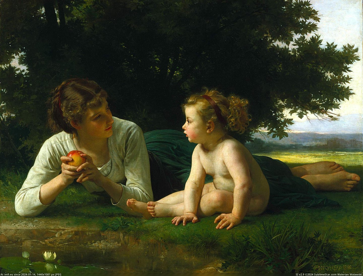 (1880) Temptation - William Adolphe Bouguereau (in William Adolphe Bouguereau paintings (1825-1905))