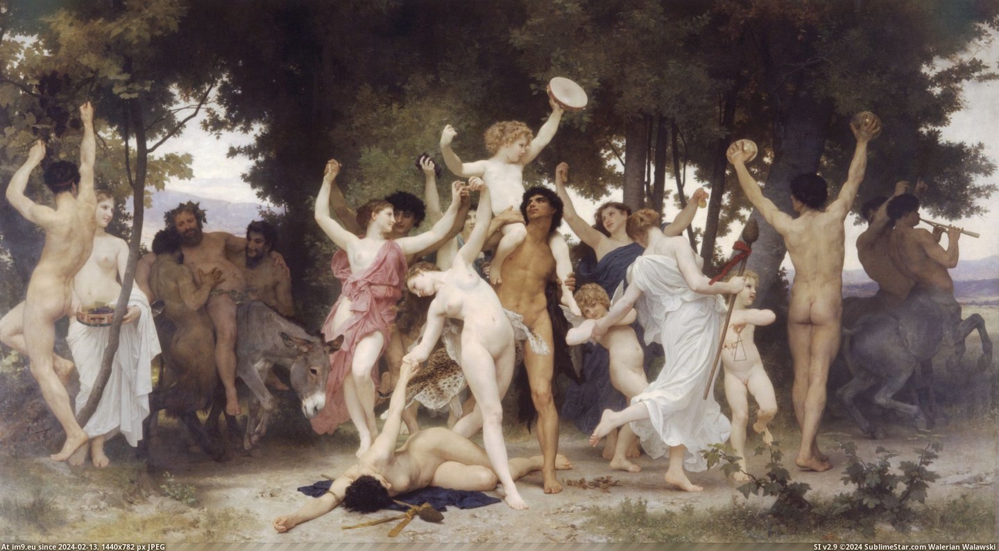 (1884) La Jeunesse De Bacchus - William Adolphe Bouguereau (in William Adolphe Bouguereau paintings (1825-1905))