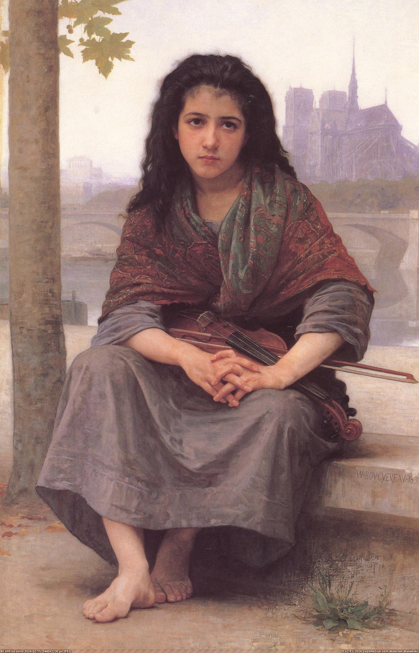 (1890) Bohemienne - William Adolphe Bouguereau (in William Adolphe Bouguereau paintings (1825-1905))