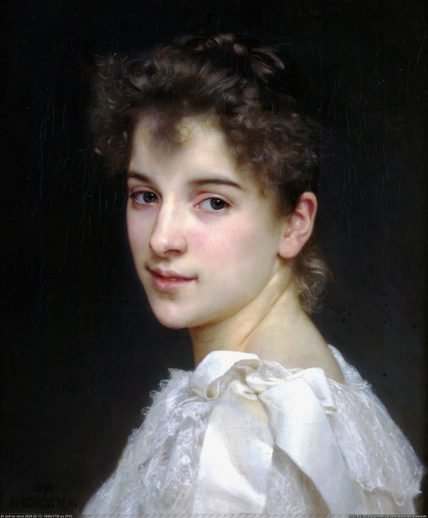 (1890) Portrait De Gabrielle Cot - William Adolphe Bouguereau (in William Adolphe Bouguereau paintings (1825-1905))