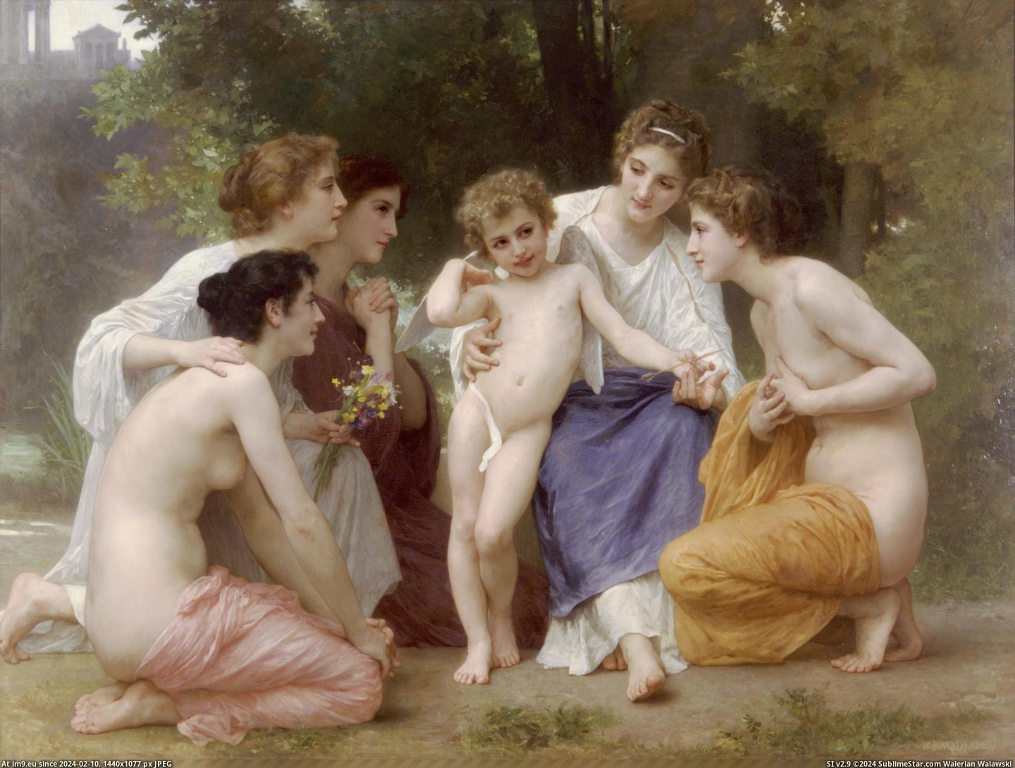 (1897) Ladmiration - William Adolphe Bouguereau (in William Adolphe Bouguereau paintings (1825-1905))