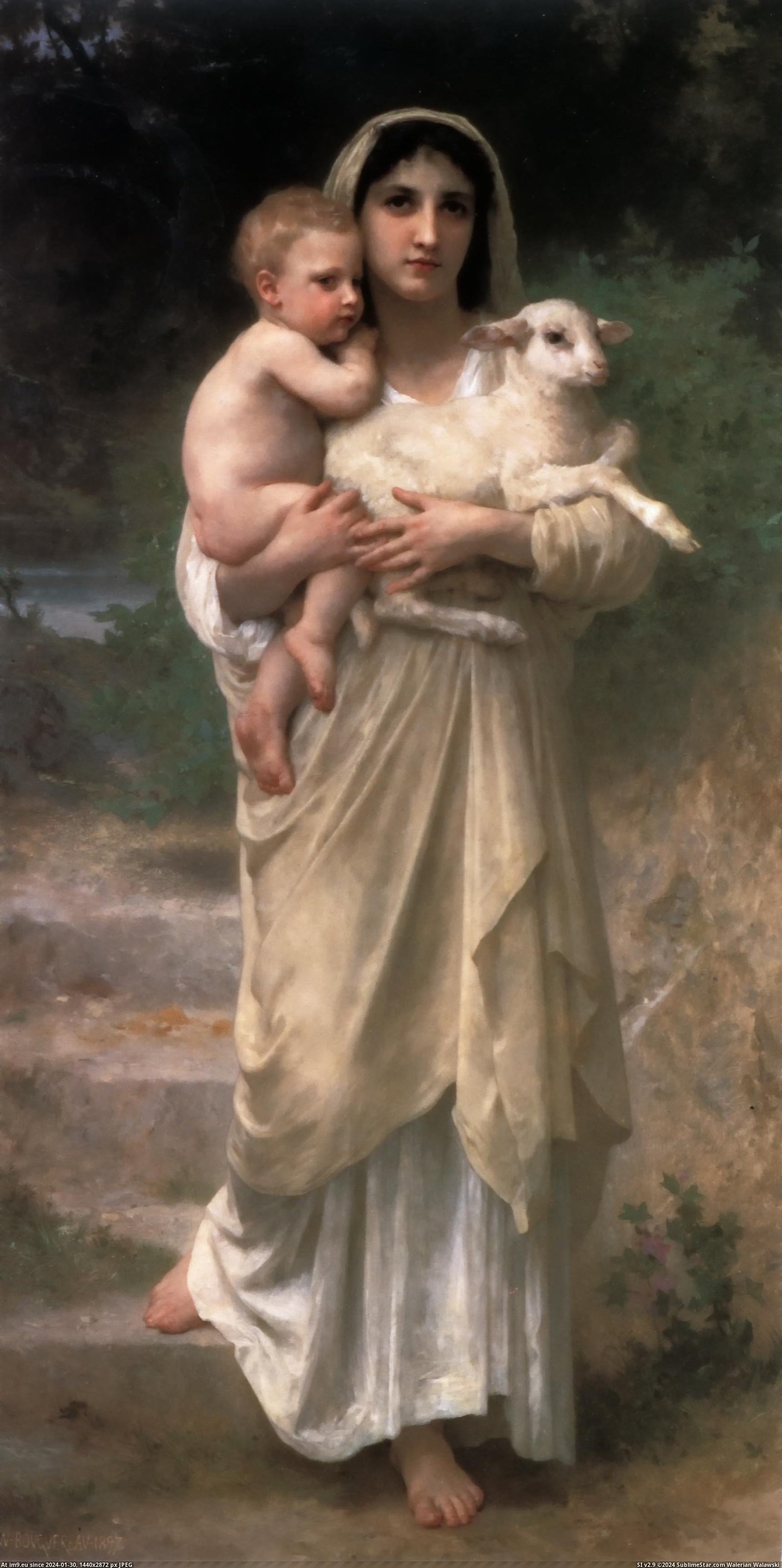 (1897) Les Agneaux - William Adolphe Bouguereau (in William Adolphe Bouguereau paintings (1825-1905))