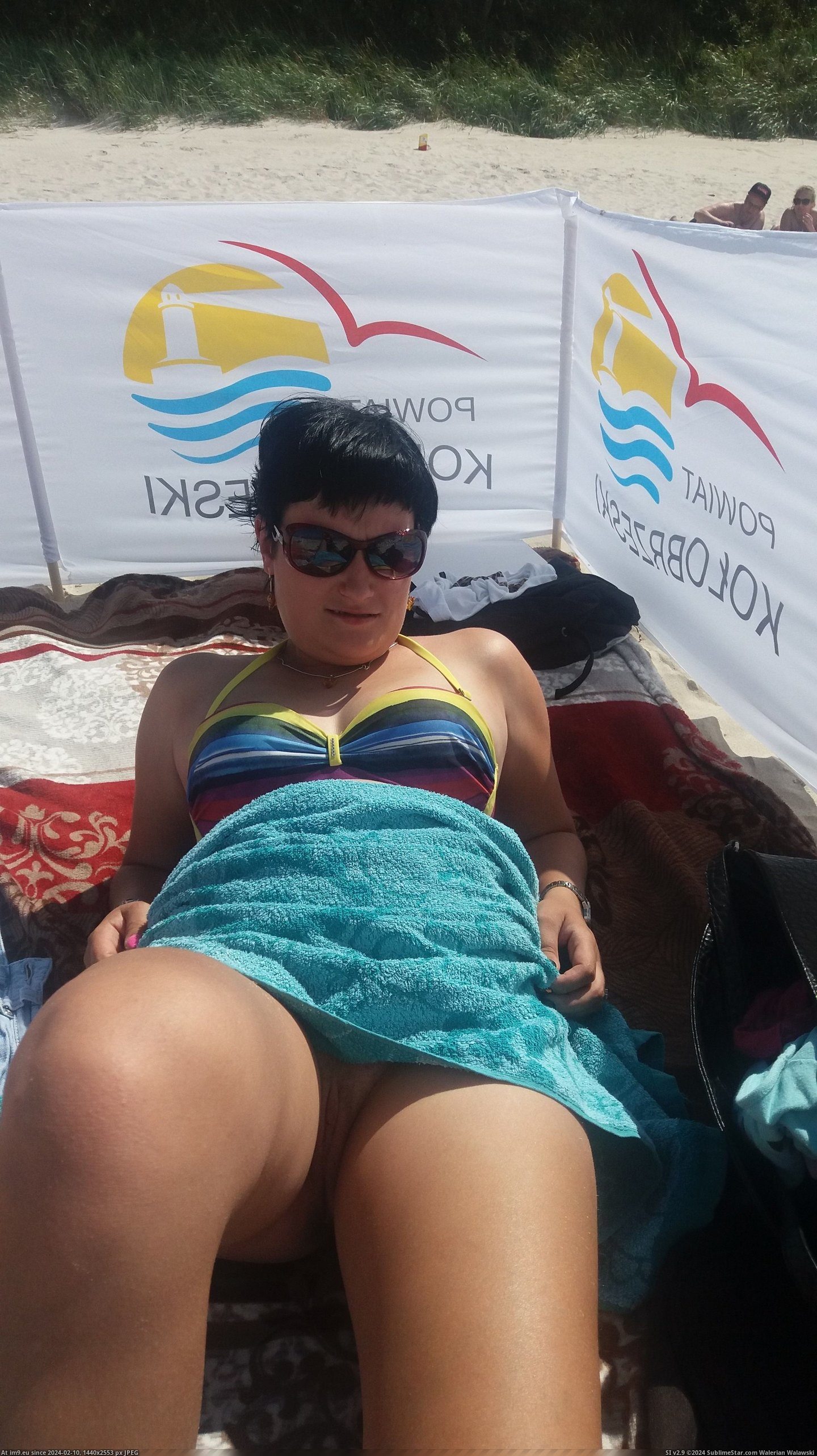  #Pussy  20160712_144551 Pic. (Image of album Joanna shows in public pussy the beach))