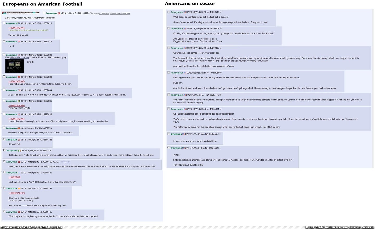 #4chan #Anon #Football #Discusses #Differences #European #American [4chan] Anon discusses the differences between European and American football Pic. (Bild von album My r/4CHAN favs))