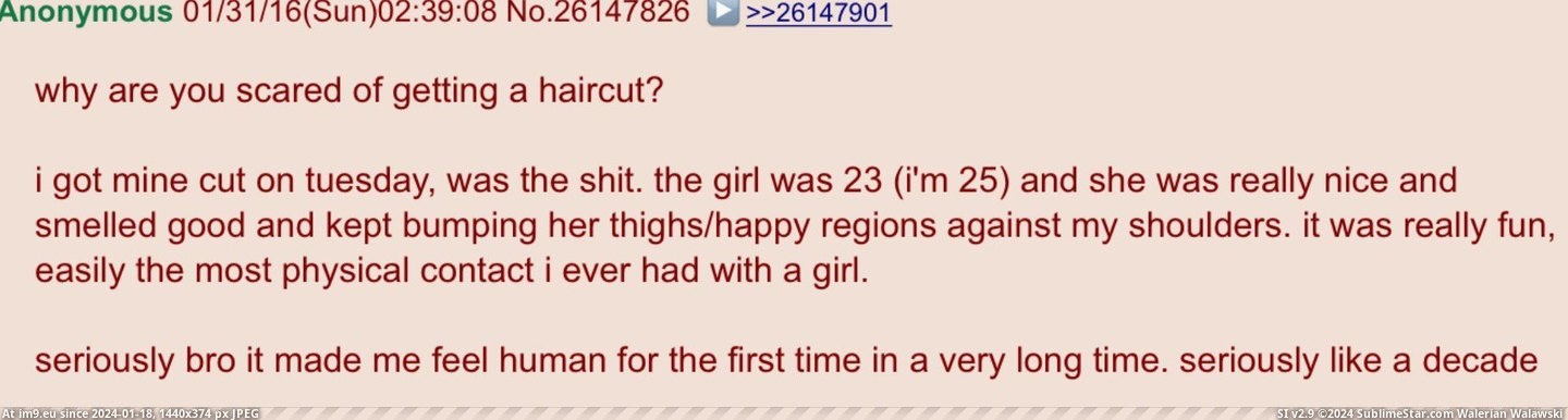 [4chan] Anon gets a haircut. (in My r/4CHAN favs)