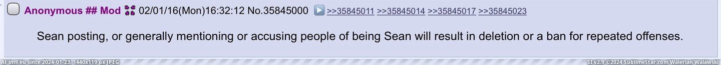 [4chan] 'Sean posting' is now a bananable offence (in My r/4CHAN favs)