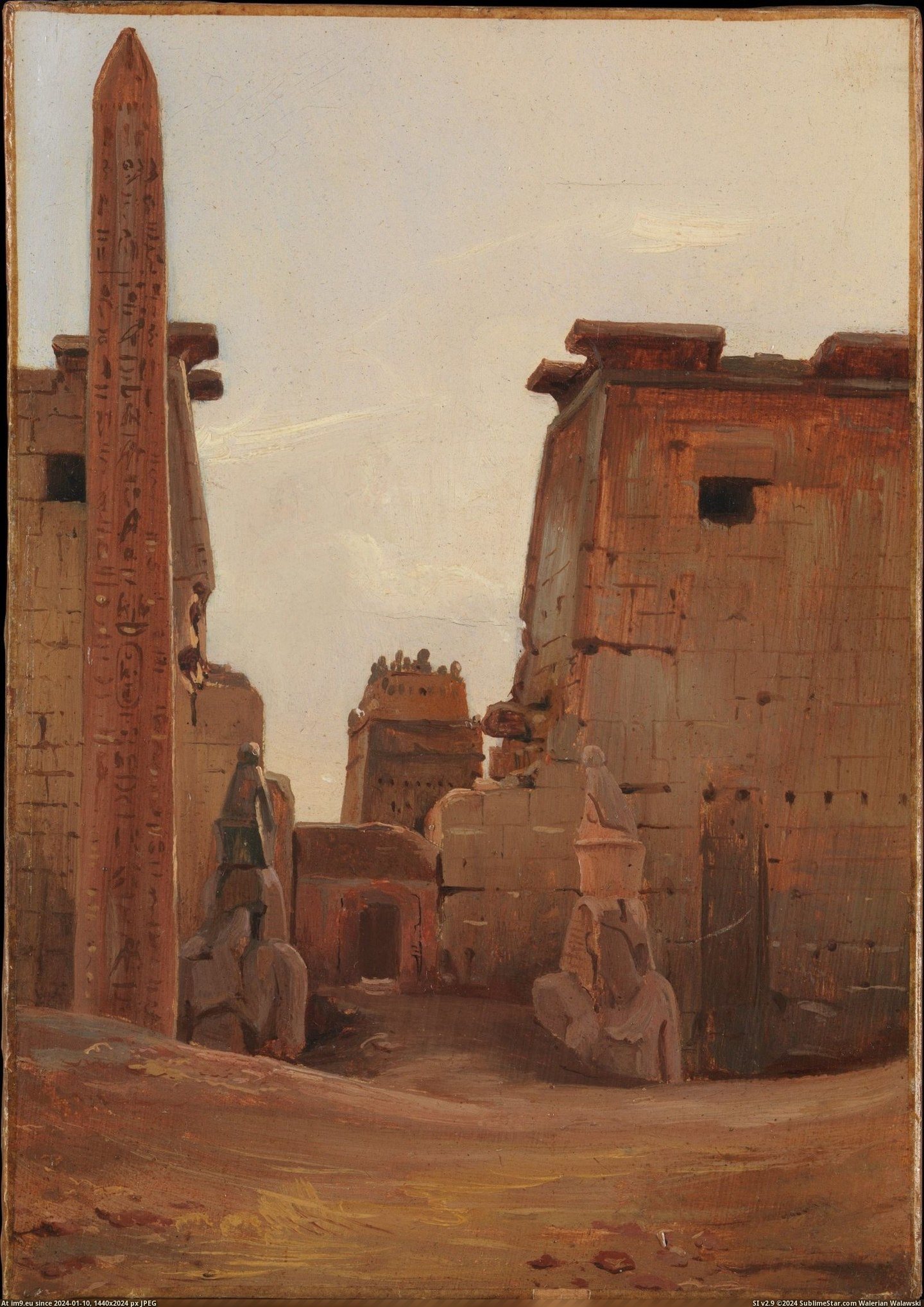 Antoine-Xavier-Gabriel de Gazeau - The Gate to the Temple of Luxor (1836) (in Metropolitan Museum Of Art - European Paintings)