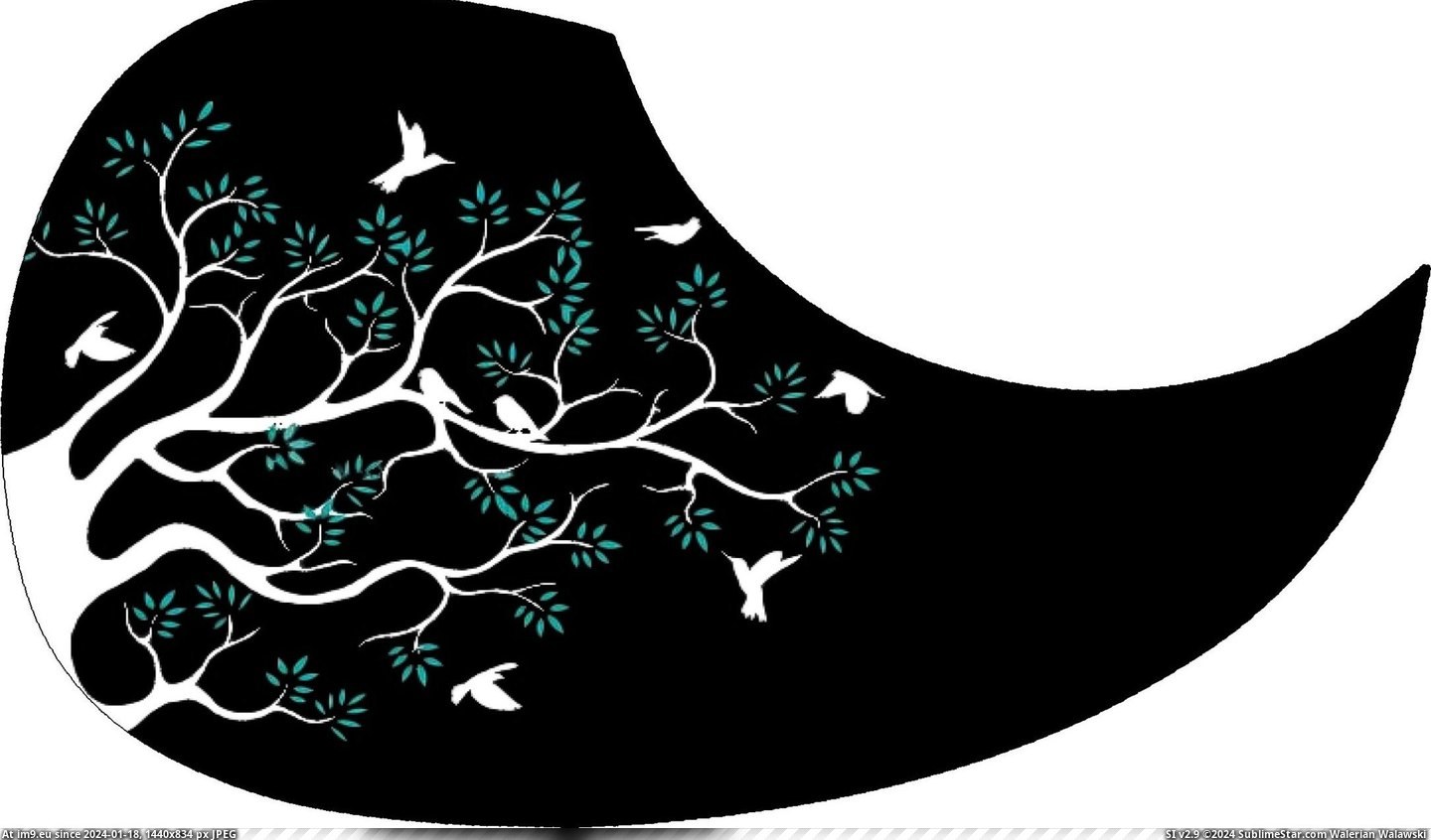 #Birds  #Branches Birds in the Branches Pic. (Изображение из альбом Custom Pickguard Art))