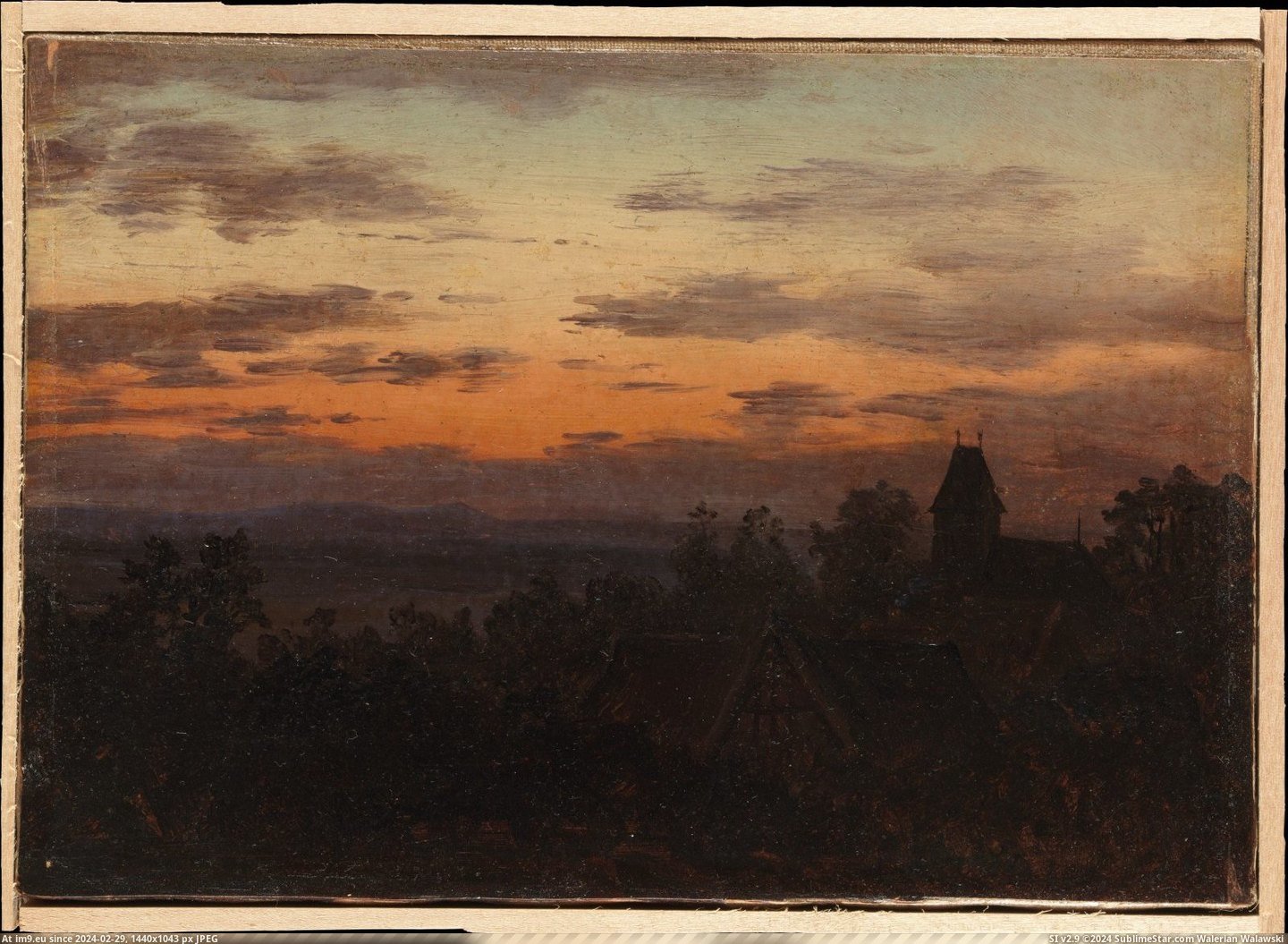 Carl Gustav Carus - Landscape at Sunset (ca. 1830) (in Metropolitan Museum Of Art - European Paintings)