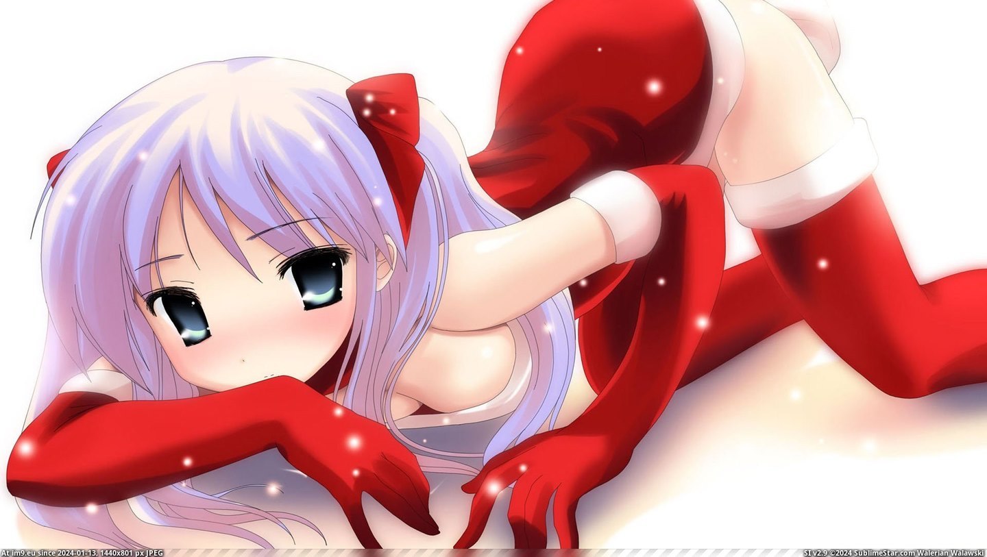 Christmas Santa Girl Anime (HD) (in HD Wallpapers - anime, games and abstract art/3D backgrounds)