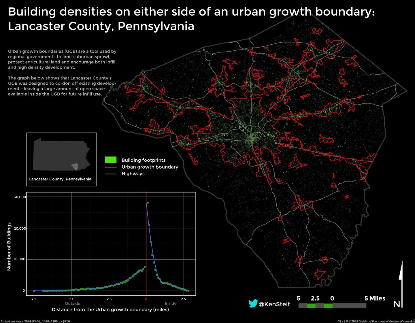 #Building #Density #Boundaries #Growth #Urban [Dataisbeautiful] Urban growth boundaries & building density [OC] Pic. (Изображение из альбом My r/DATAISBEAUTIFUL favs))