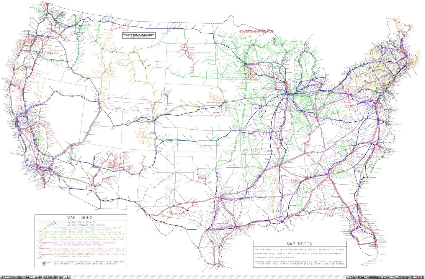 #Bus #Amtrak #Routes [Dataisbeautiful] US Bus and Amtrak routes Pic. (Obraz z album My r/DATAISBEAUTIFUL favs))