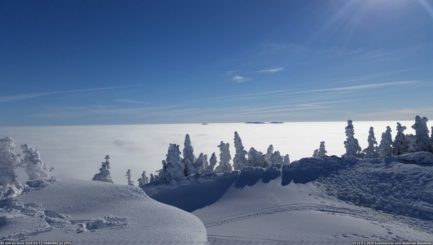 #Clouds #2048x1152 #Smugglers #Vermont #Notch [Earthporn] Above the clouds at Smugglers Notch, Vermont [OC] [2048x1152] Pic. (Изображение из альбом My r/EARTHPORN favs))