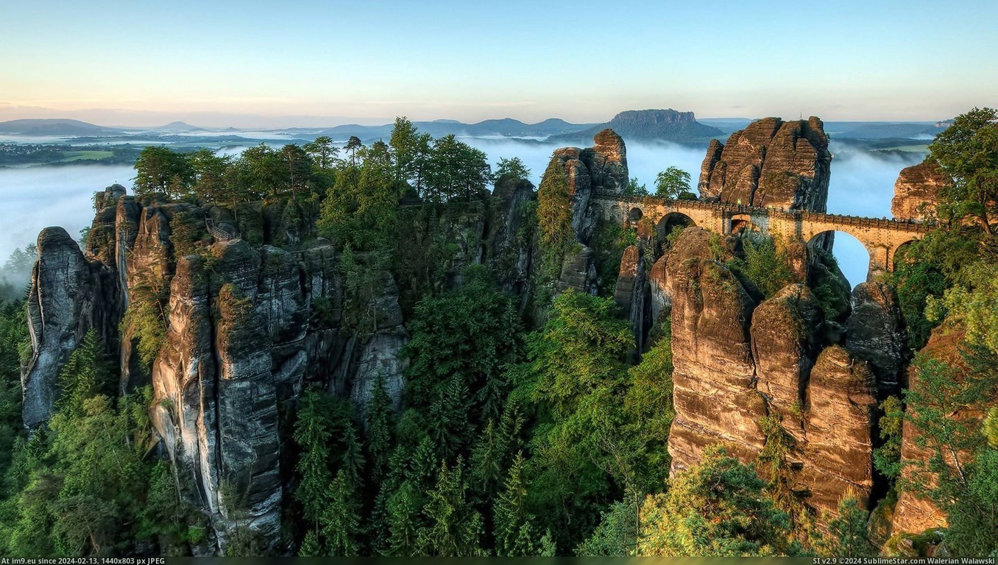 #Rock #Germany #Bastei #2560x1440 #Formation [Earthporn] Bastei Rock Formation, Germany [2560x1440] Pic. (Image of album My r/EARTHPORN favs))
