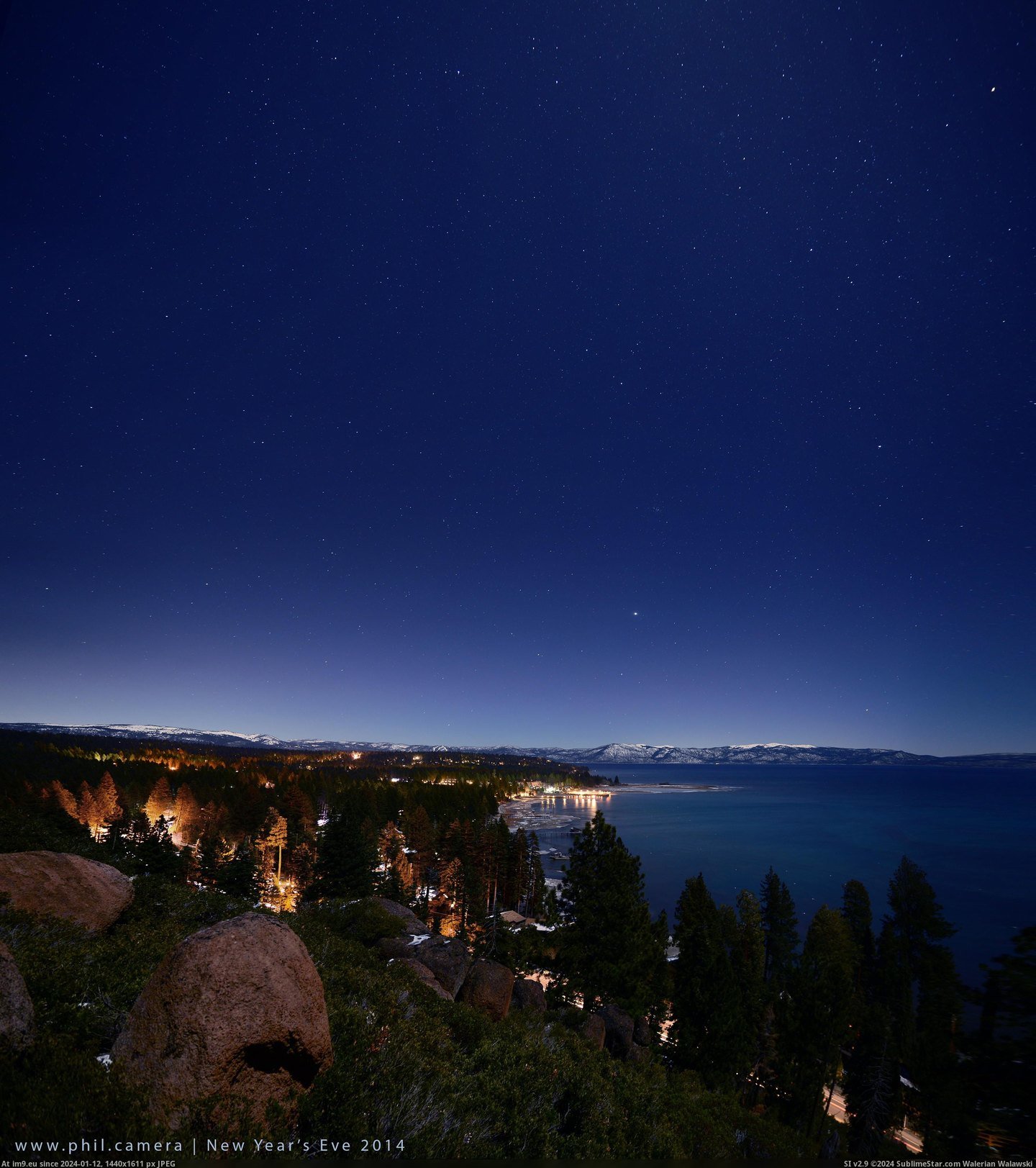 #Year #Night #Eve #Clear #Tahoe #Lake #Sky [Earthporn] Clear New Year's Eve night sky over Lake Tahoe [oc by Schmosby][3117x3500] Pic. (Bild von album My r/EARTHPORN favs))