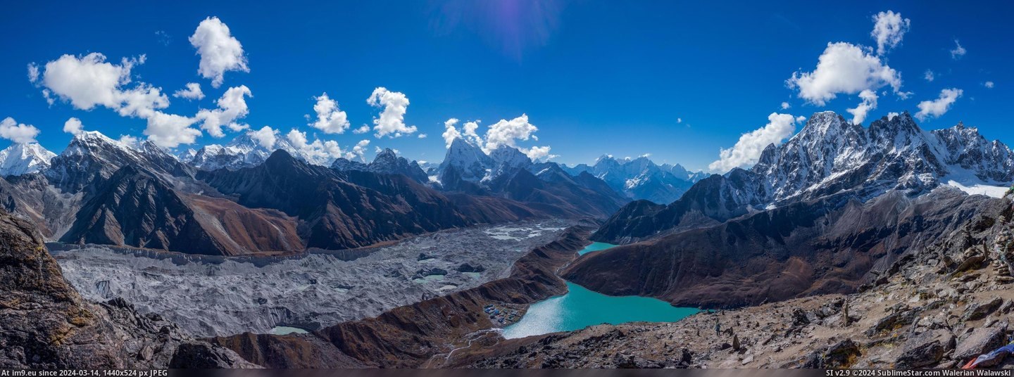 #3rd #1st #Glacier #Gokyo #Ngozumpa #2nd #Summit #Everest [Earthporn] Everest, Ngozumpa Glacier, Gokyo, 1st, 2nd & 3rd from Gokyo Re summit [OC] [13410x4922] Pic. (Image of album My r/EARTHPORN favs))