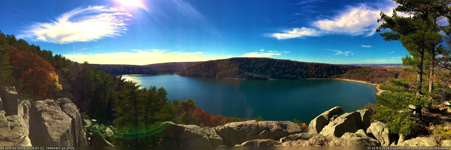 #Lake #Devil #Fall [Earthporn] Fall at Devil's Lake, WI [9726 x 3166] [OC] Pic. (Изображение из альбом My r/EARTHPORN favs))