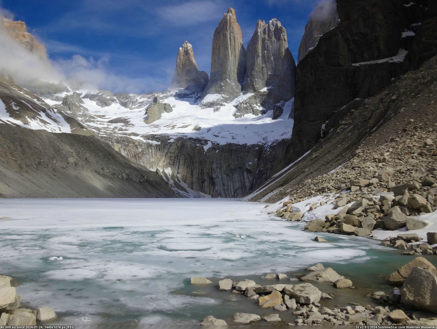 #Lake #Frozen #Del #Las #Mirador #Chile #Torres #Paine [Earthporn] Frozen Lake at Mirador las Torres, Torres Del Paine, Chile  [4896x3672] Pic. (Изображение из альбом My r/EARTHPORN favs))