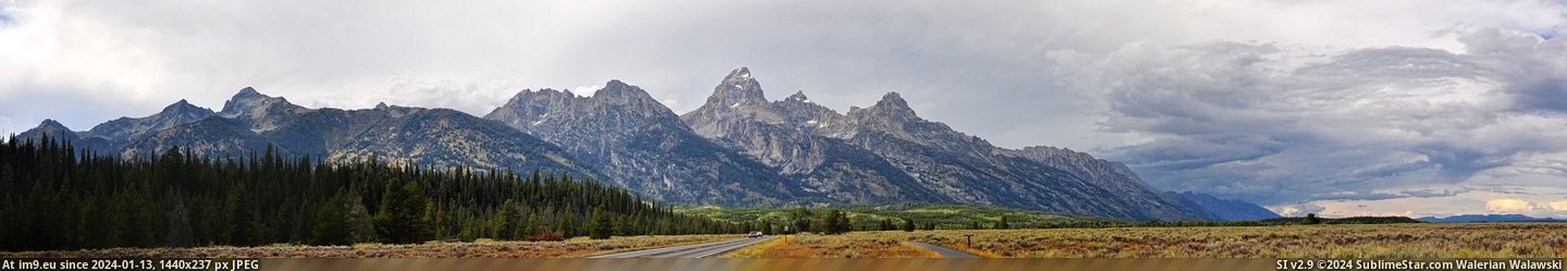 #Mountain #Usa #Wyoming #Teton #Grand #Range [Earthporn]  Grand Teton Mountain Range, Wyoming, USA [2500x423] Pic. (Bild von album My r/EARTHPORN favs))
