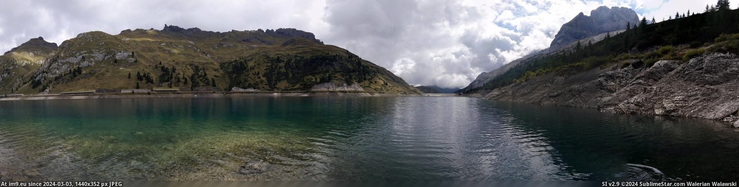 #Lake #River #Trip #Managed #Family #Italy [Earthporn]  I went on a trip with my family and managed to get to the river of Fedaia Lake, Italy [10450x2590] Pic. (Image of album My r/EARTHPORN favs))