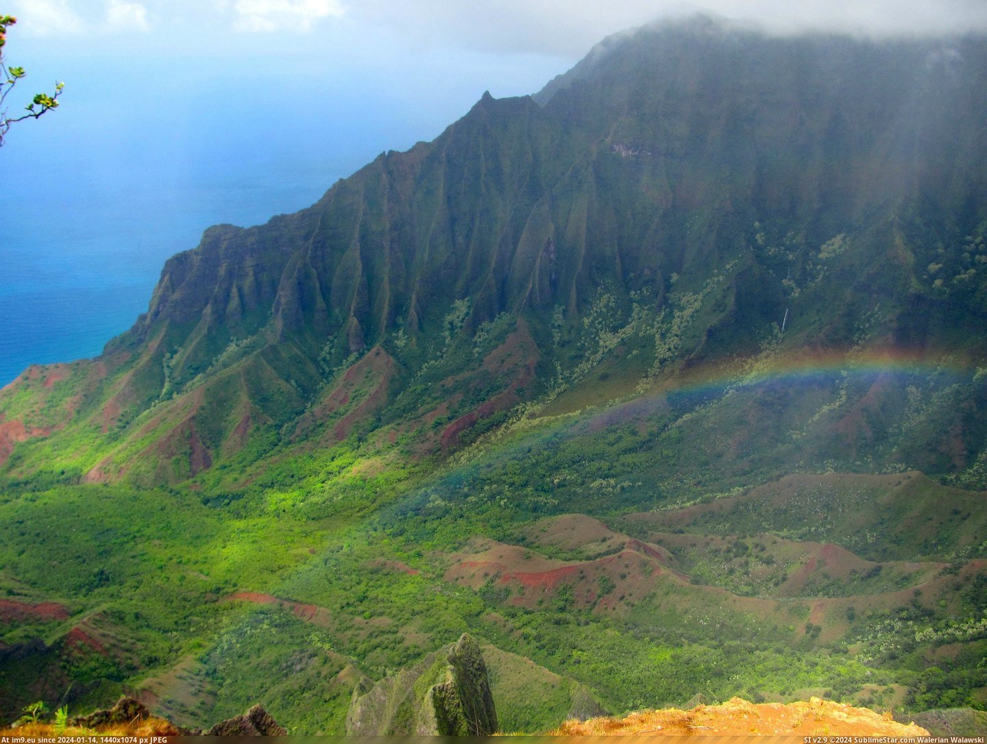#Valley #Hawaii #Kauai #Kalalau #Trail #Ridge [Earthporn] Kalalau Valley from the Kalepa Ridge Trail - Kauai, Hawaii [OC] [3468 x 2736] Pic. (Изображение из альбом My r/EARTHPORN favs))