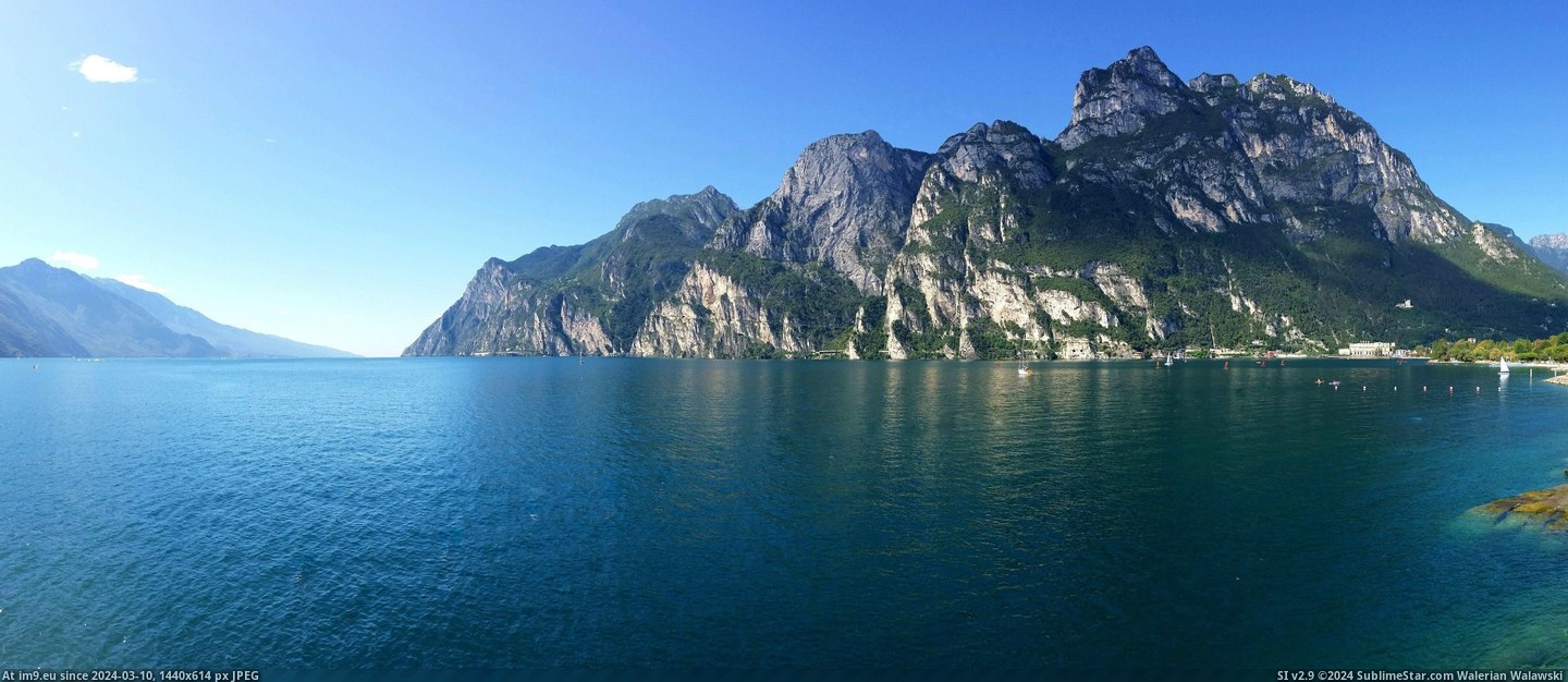 #Lake #Europe #Phone #Garda #Traveling #Camera #Italy #Panorama [Earthporn] Lake Garda, Italy. Camera phone panorama taken while traveling Europe. [OC] [7305 x 3136] Pic. (Image of album My r/EARTHPORN favs))