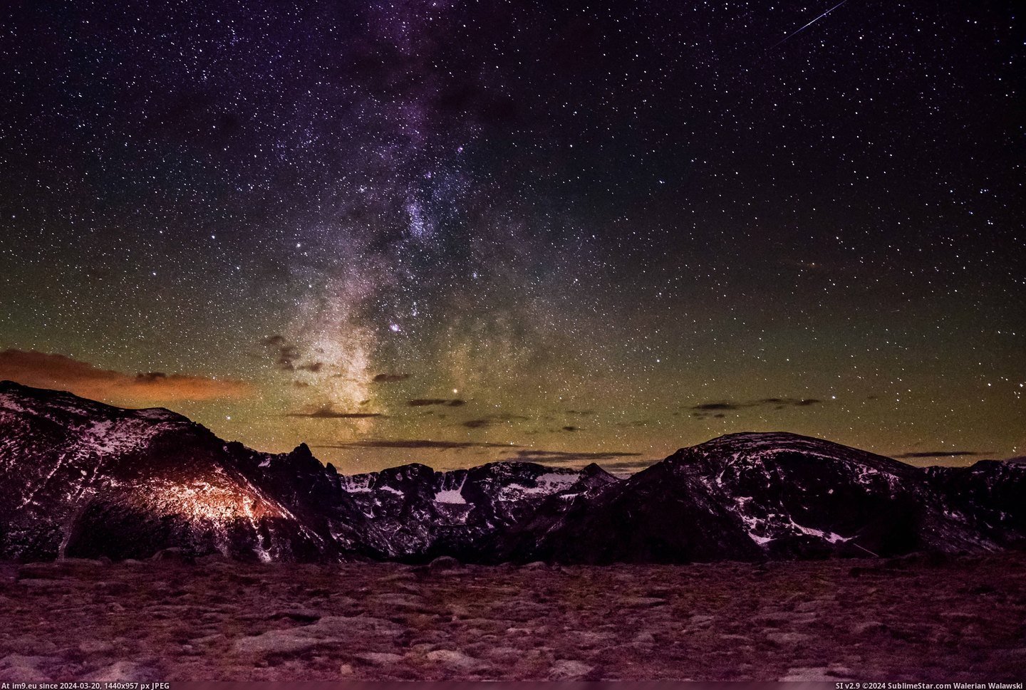 #Park #National #Rocky #Meteor #Mountain #Colorado [Earthporn] Milkyway and a meteor in Rocky Mountain National Park, Colorado [4957x3305] Pic. (Bild von album My r/EARTHPORN favs))