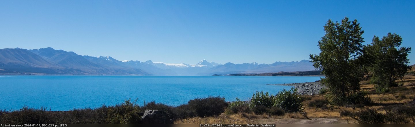 #Lake #Cook #Zealand [Earthporn] Mt. Cook from Lake Pukaki, New Zealand  [4494x1356] Pic. (Obraz z album My r/EARTHPORN favs))