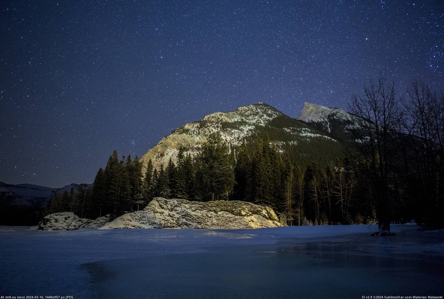 #Time #Night #Banff #Bow #Falls #Alberta [Earthporn] Night time at Bow Falls, Banff Alberta  [5,184x3,456] Pic. (Изображение из альбом My r/EARTHPORN favs))