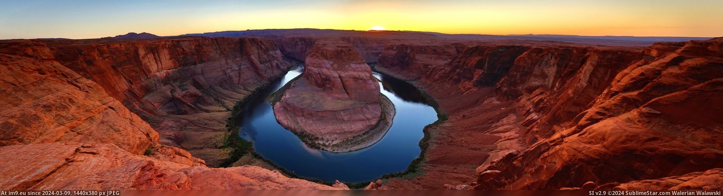 #One #Favorite #Bend #Horseshoe #Page #Places [Earthporn] One of my favorite places. Horseshoe Bend Page, AZ  [14100x3737] Pic. (Изображение из альбом My r/EARTHPORN favs))