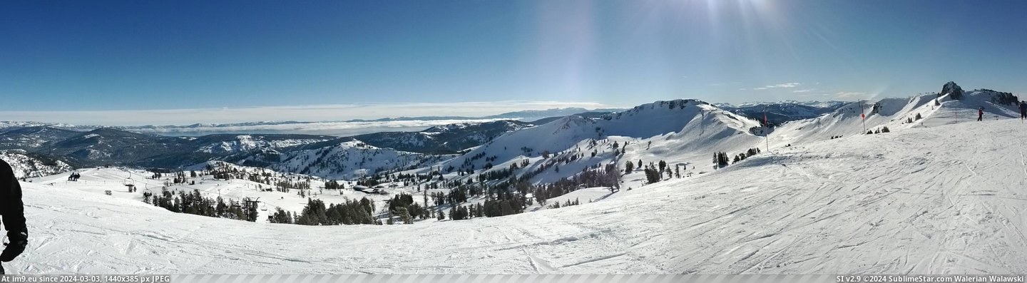 #Lake #Valley #Squaw #Tahoe #Panorama [Earthporn] Panorama of Lake Tahoe from Squaw Valley, 8200' [3216x872] Pic. (Изображение из альбом My r/EARTHPORN favs))