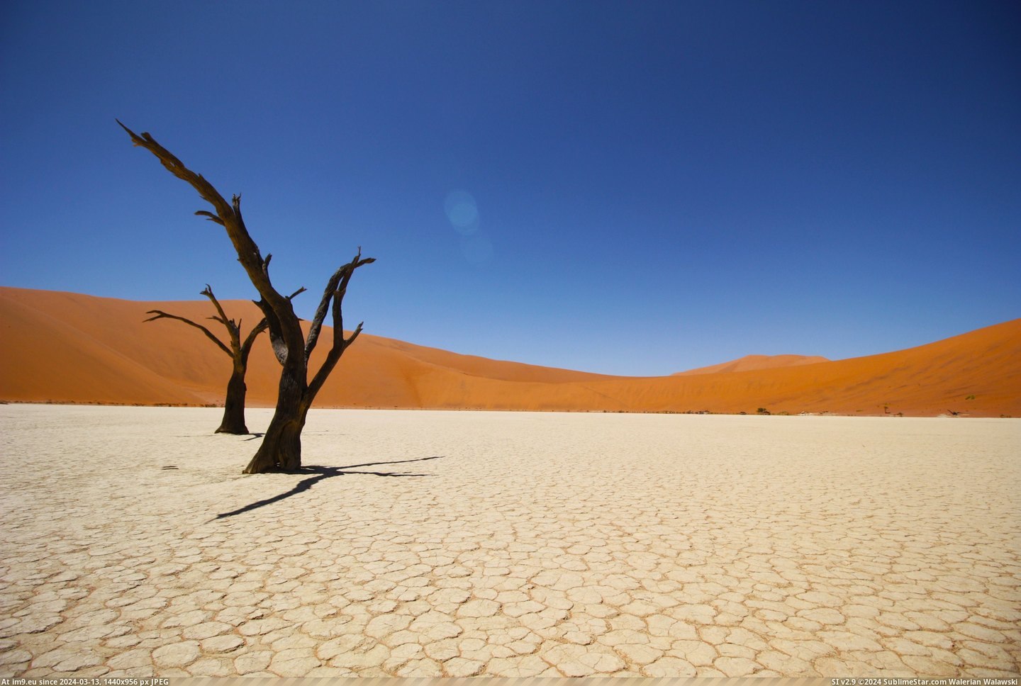 #Red #Desert #Sand #4272x2848 #Namib #Sossusvlei #Dunes #Pan #Salt [Earthporn] Sossusvlei salt pan and the red sand dunes of Namib Desert [4272x2848] Pic. (Obraz z album My r/EARTHPORN favs))
