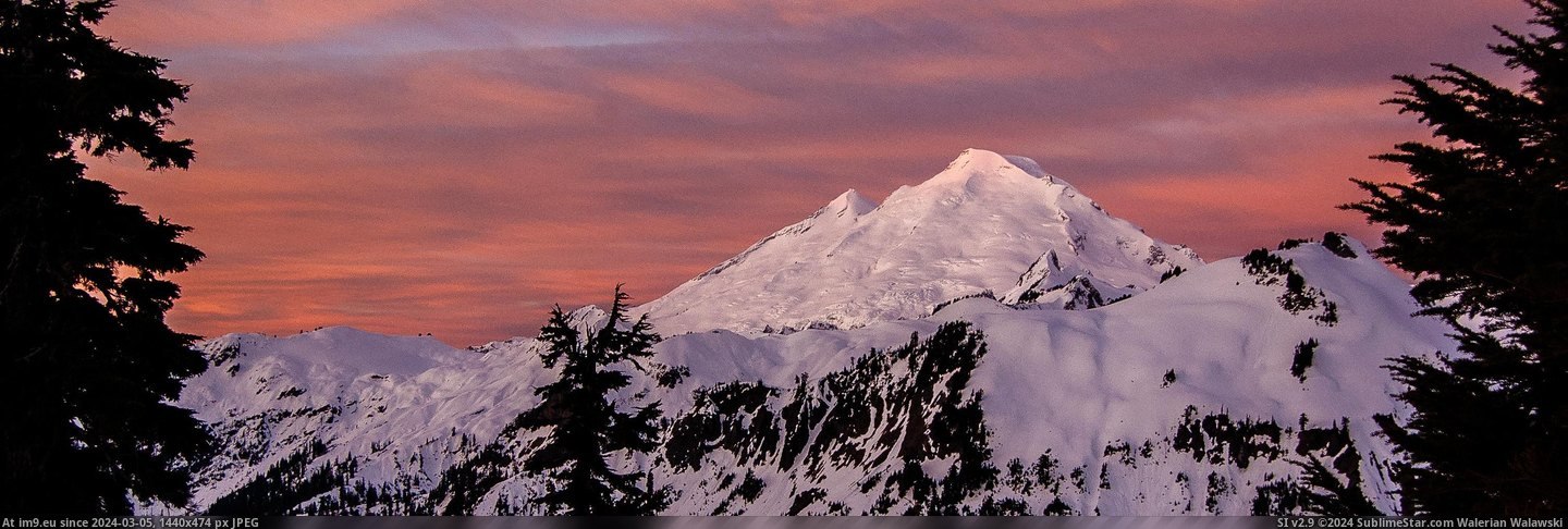 #Day #North #Cascades #Light #Baker [Earthporn] The day's first light on Mt. Baker, North Cascades, WA [3008x1003] Pic. (Изображение из альбом My r/EARTHPORN favs))