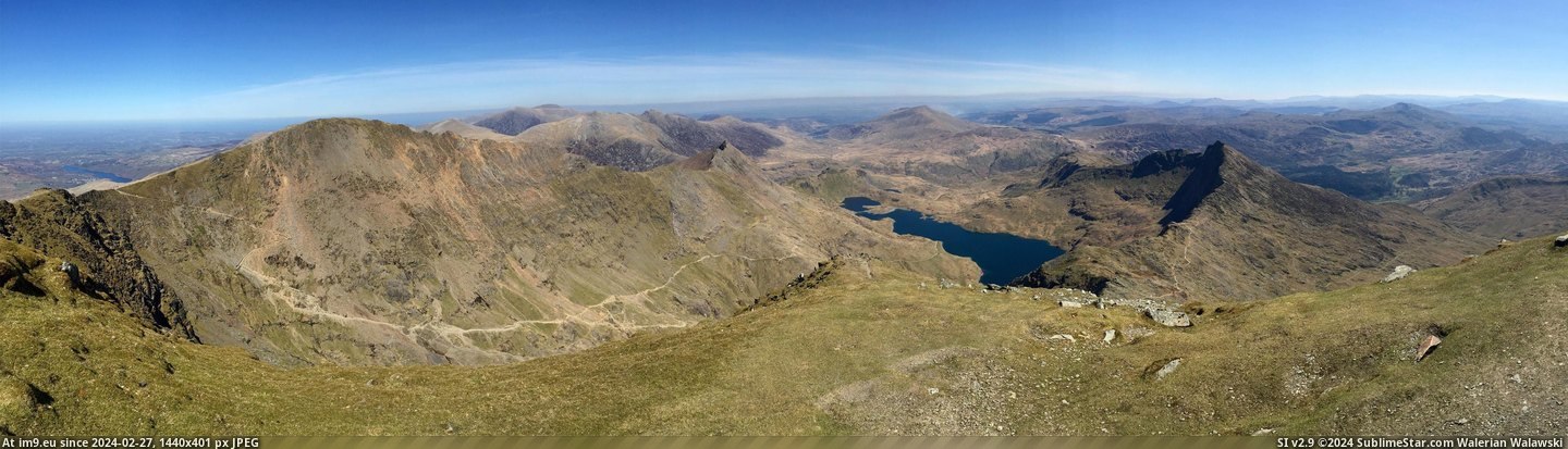 #Top #Wales #Mount [Earthporn] View from the top of Mount Snowdon, Wales. Taken yesterday  [3840x1080] Pic. (Image of album My r/EARTHPORN favs))