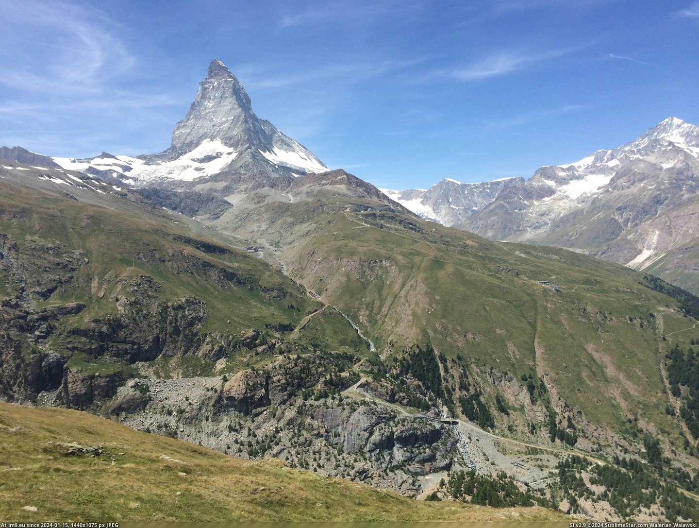 #Summer #Phone #Matterhorn #Zermatt #3264x2448 #Switzerland [Earthporn] View of Matterhorn from Riffelberg, Zermatt, Switzerland. Taken with my phone last summer.  [3264x2448] Pic. (Изображение из альбом My r/EARTHPORN favs))