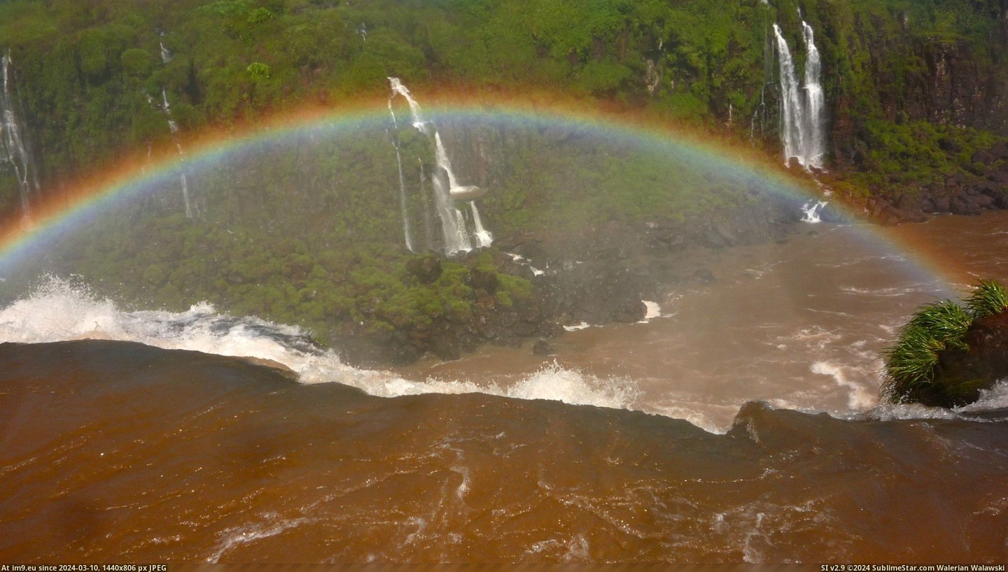 #Rainbow #Brazil #Waterfall [Earthporn] Waterfall through a rainbow (Iguacu, Brazil) [OC] [3648 × 2056] Pic. (Bild von album My r/EARTHPORN favs))