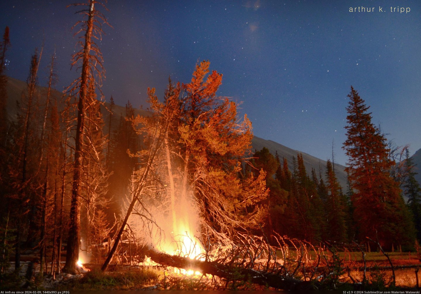 #Mountains #Oregon #Wildfire #Eagle #Cap [Earthporn] Wildfire Restarts in Eagle Cap Mountains, NE Oregon, 2014 [3534x2448] Pic. (Obraz z album My r/EARTHPORN favs))