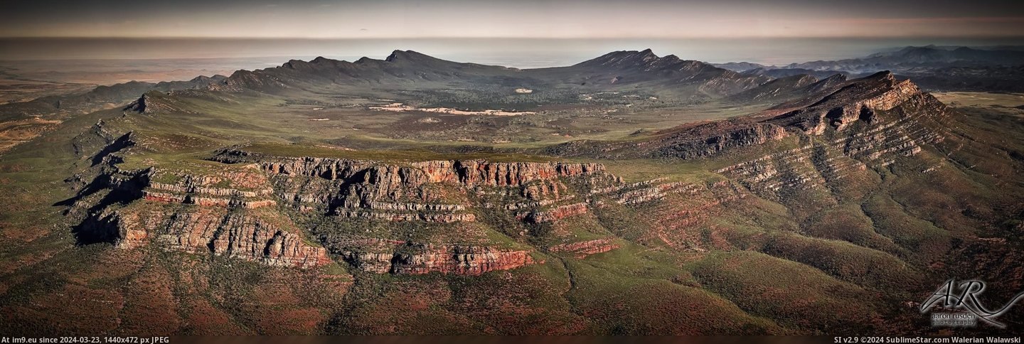 #South #Australia #Wilpena #Rusden #Pound #Aaron [Earthporn] Wilpena Pound, South Australia, by Aaron Rusden [2048x683] Pic. (Image of album My r/EARTHPORN favs))