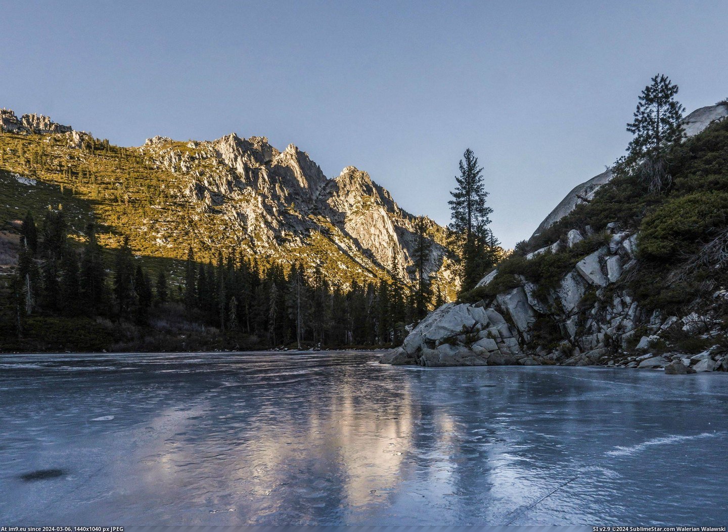 #Big #Lake #California #Northern #Alps #Trinity #Solstice #Winter #Bear #Frozen [Earthporn] Winter Solstice at Frozen Big Bear Lake in the Trinity Alps of Northern California. [OC] [2700 x 1962] Pic. (Bild von album My r/EARTHPORN favs))