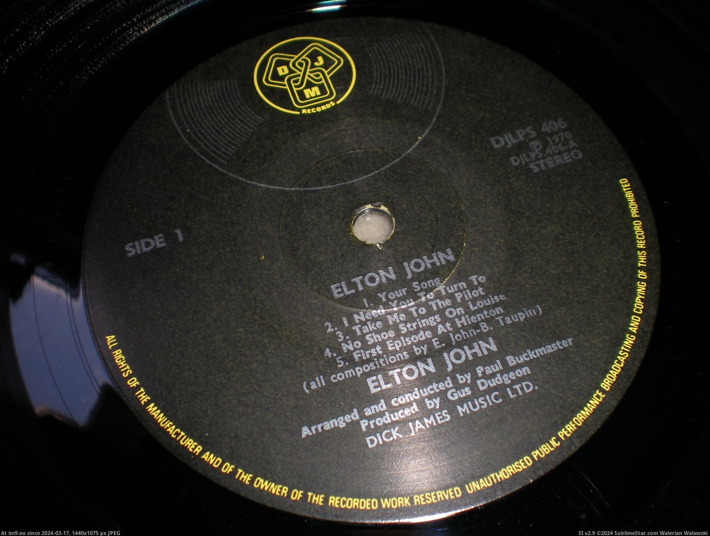 #1st  #Elton Elton 1st Lp 3 Pic. (Image of album new 1))