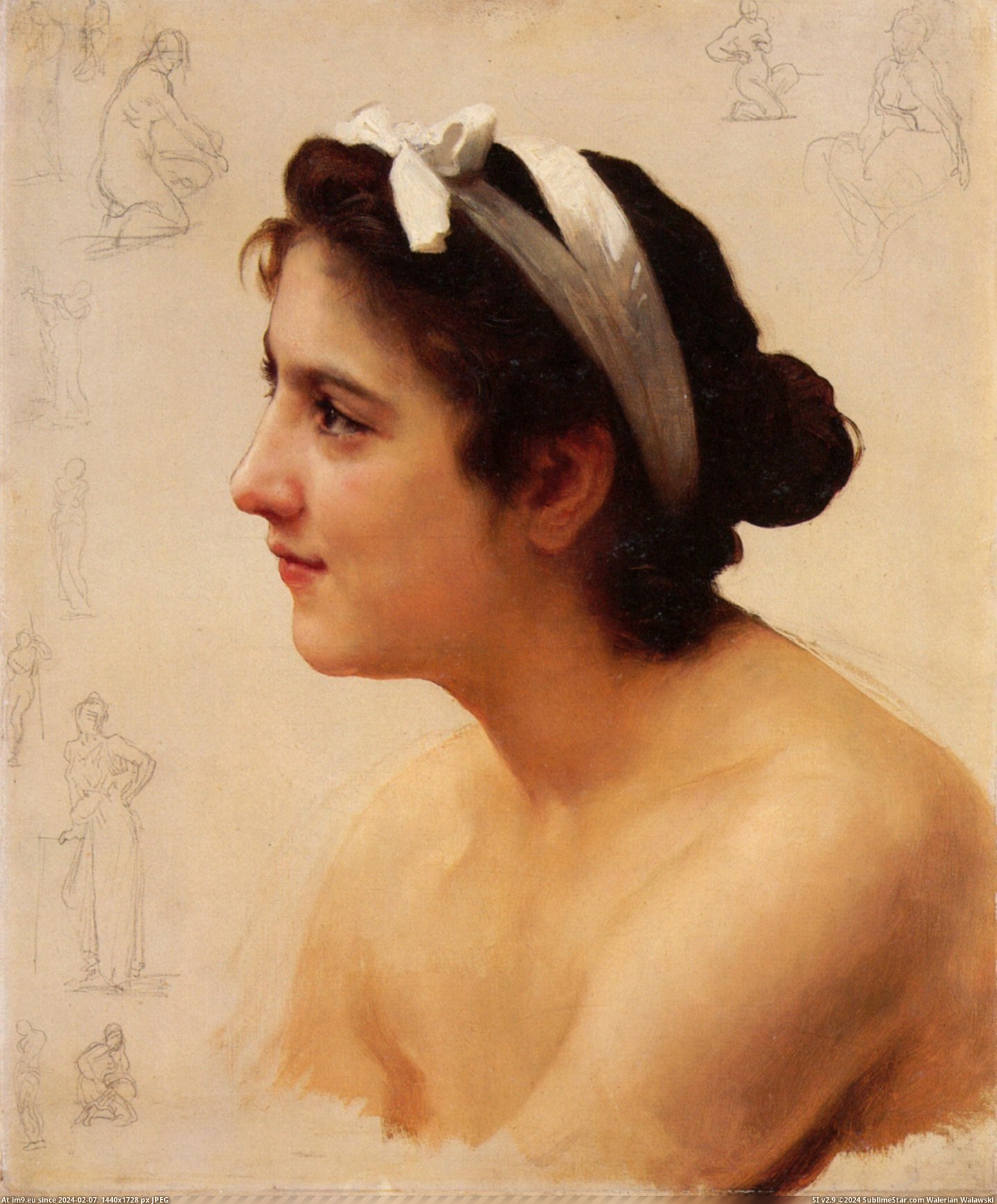 Etude Dune Femme, Pour Offrande A Lamour - William Adolphe Bouguereau (in William Adolphe Bouguereau paintings (1825-1905))