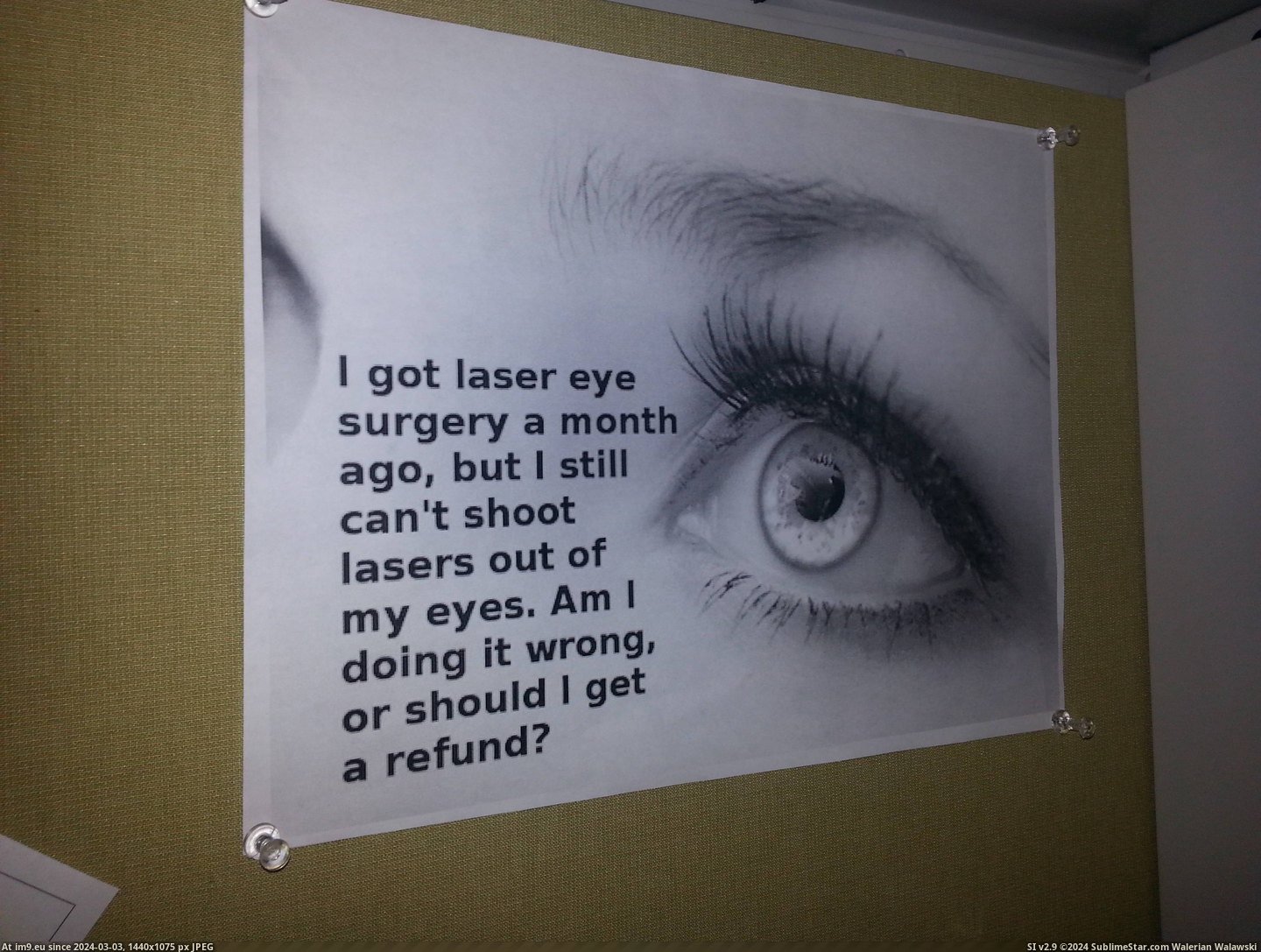 #Funny #One #Work #Coworkers #Ent #Eye #Desk #Clinic [Funny] I work in an ent-eye clinic. One of my coworkers had this at his desk. Pic. (Image of album My r/FUNNY favs))
