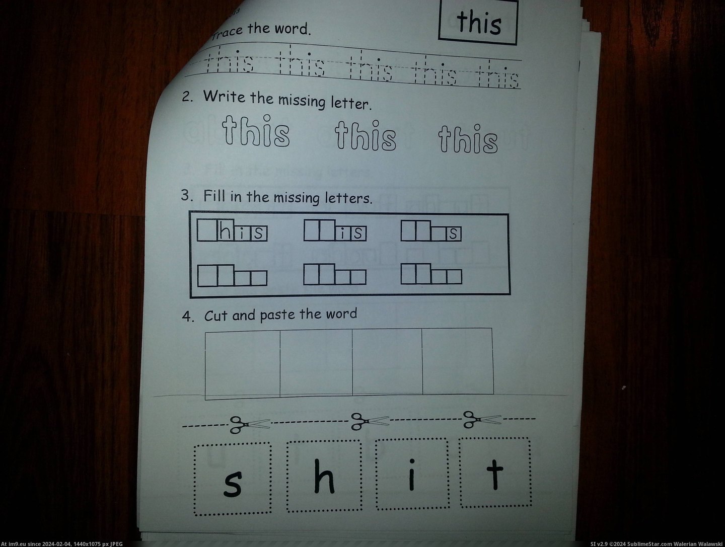 #Funny #Page #Designer #Kid #Homework [Funny] My kid's homework, I think the page designer has had enough. Pic. (Bild von album My r/FUNNY favs))