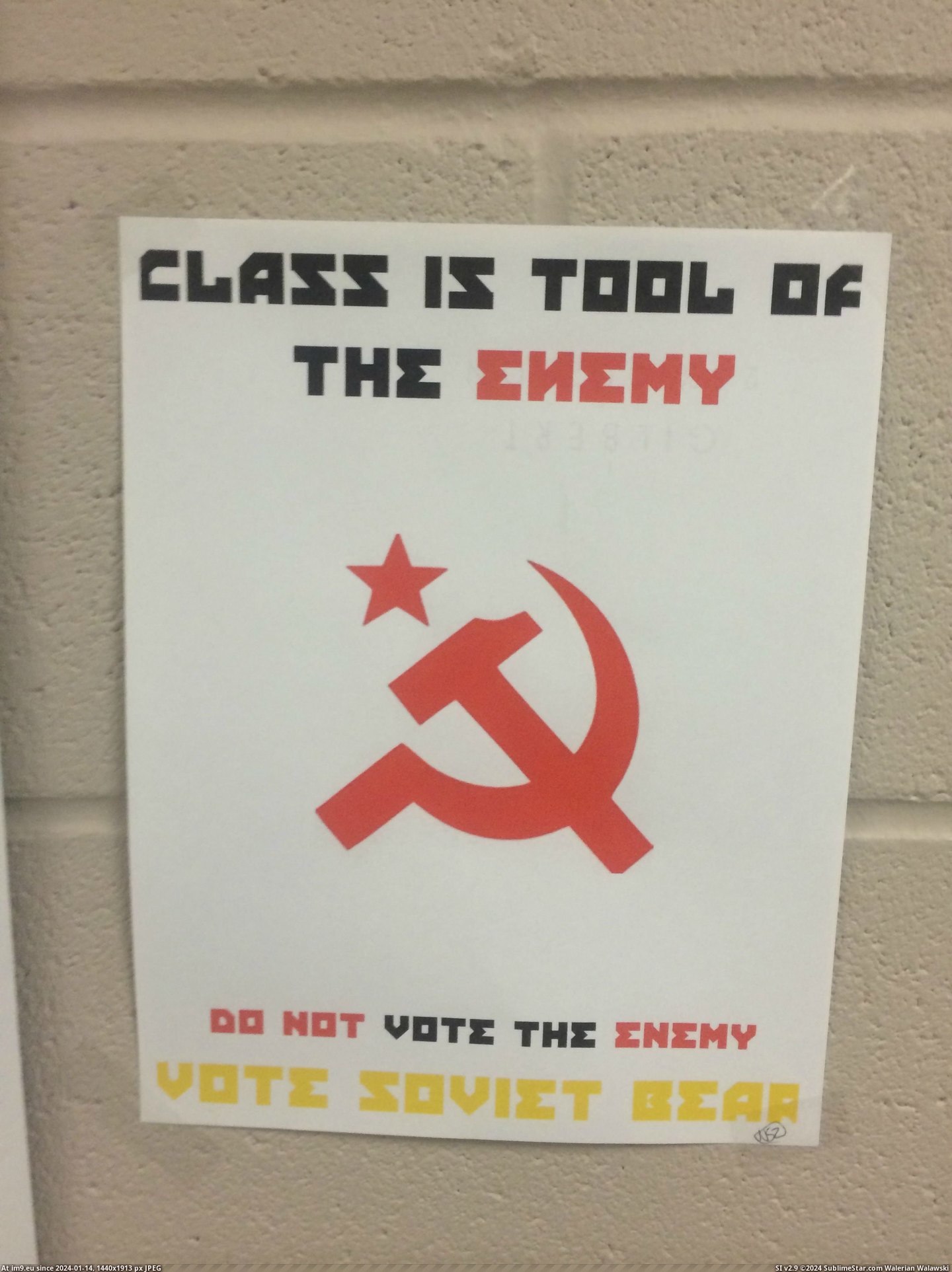 #Funny #School #Decided #Holding #Soviet #Council #Elections #Bear #Student #Run [Funny] So my school is holding elections for student council... and someone has decided to run as Soviet Bear 1 Pic. (Image of album My r/FUNNY favs))