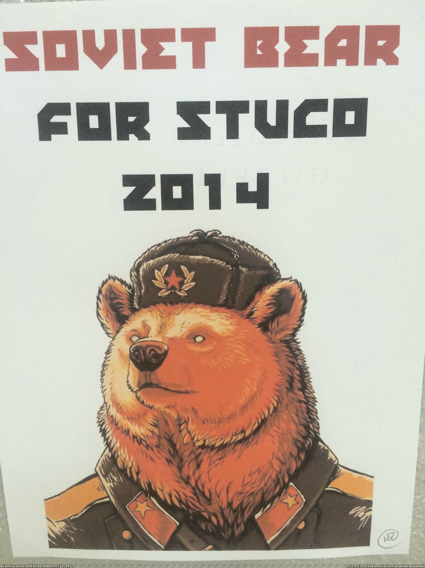 #Funny #School #Decided #Holding #Soviet #Council #Elections #Bear #Student #Run [Funny] So my school is holding elections for student council... and someone has decided to run as Soviet Bear 6 Pic. (Bild von album My r/FUNNY favs))